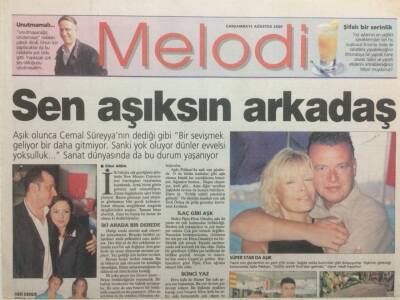 Sabah Gazetesi Melodi Eki 16 Ağustos 2000 - Yazdan Taşan Aşklar, Süper Star Da Aşık GZ34826 - 1