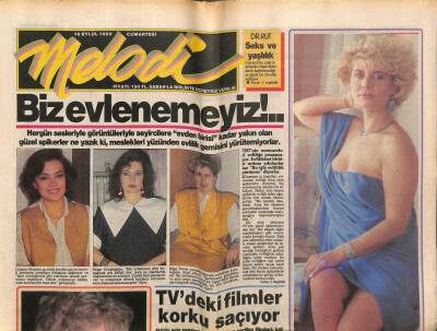 Sabah Gazetesi Melodi Eki 16 Eylül 1989 - Müşerref Akay,Sinema Bana Göre Değil GZ78250 - 1