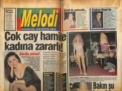 Sabah Gazetesi Melodi Eki 16 Mayıs 1992 - Yaprak Özdemiroğlu Amerika Yolcusu GZ75512 - 1