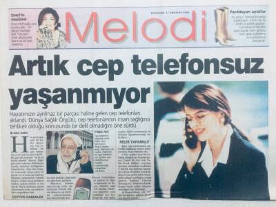 Sabah Gazetesi Melodi Eki 17 Ağustos 2000 - Artık Cep Telefonsuz Yaşanmıyor GZ42580 - 1