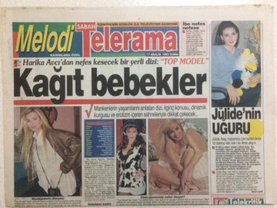 Sabah Gazetesi Melodi Eki 17 Aralık 1993 - Kağıt Bebekler, Emrah Popa Kucak açtı, Jülidenin Uğuru GZ24685 - 1