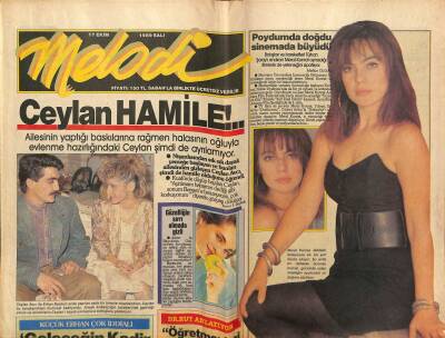 Sabah Gazetesi Melodi Eki 17 Ekim 1989 - Meral Konrat,Podyumda Doğdu Sinemada Büyüdü GZ78233 - 1