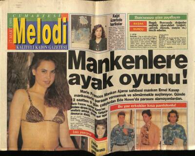 Sabah Gazetesi Melodi Eki 17 Mart 1990 - Mankenlere Ayak Oyunu GZ75246 - 1