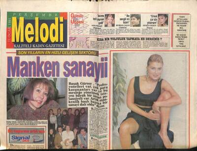 Sabah Gazetesi Melodi Eki 17 Ocak 1991 - Başak Gürsoy Ve Manken Sanayii GZ63013 - 1