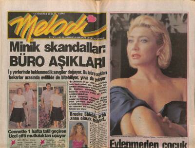 Sabah Gazetesi Melodi Eki 18 Ağustos 1989 - Hülya Yiğitalp,Evlenmeden Çocuk Olmaz GZ78260 - 1