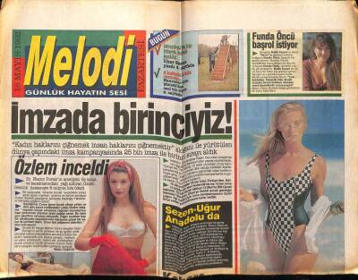 Sabah Gazetesi Melodi Eki 18 Mayıs 1992 - Özlem Selanik İnceldi GZ75288 - 1
