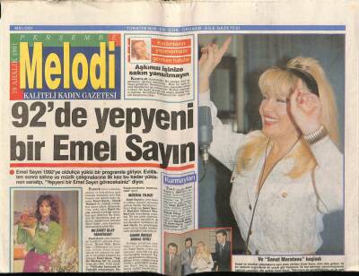 Sabah Gazetesi Melodi Eki 19 Aralık 1991 - 92de Yepyeni Bir Emel Sayın GZ75301 - 1
