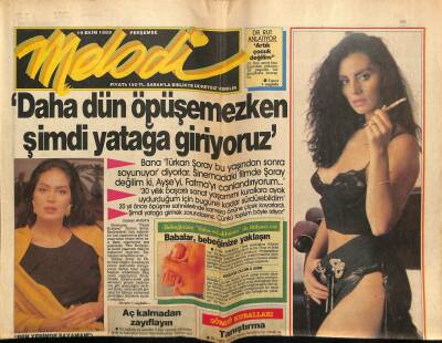 Sabah Gazetesi Melodi Eki 19 Ekim 1989 - Türkan Şoray, Öpüşmezken Şimdi Yatağa Giriyoruz GZ78231 - 1