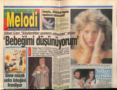 Sabah Gazetesi Melodi Eki 19 Eylül 1991 - Sibel Can,Bebeğimi Düşünüyorum GZ75315 - 1