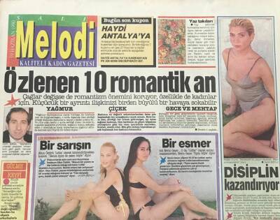 Sabah Gazetesi Melodi Eki 19 Haziran 1990 -Özlenen 10 Romantik An -Cilt Lekelerine Karşı Önlemler GZ30648 - 1