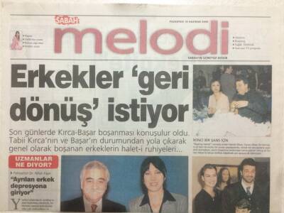 Sabah Gazetesi Melodi Eki 19 Haziran 2000 - Erkekler Geri Dönüş İstiyor GZ50736 - 1