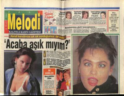 Sabah Gazetesi Melodi Eki 19 Mart 1991 - Hülya Avşar Büyünün Etkisinde GZ75500 - 1