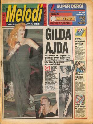 Sabah Gazetesi Melodi Eki 19 Mart 1992 - Yeni Bond Mel Gibson - Gilda Ajda Pekkan GZ94219 - 1