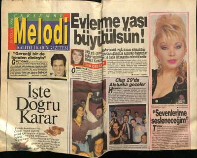 Sabah Gazetesi Melodi Eki 19 Nisan 1990 - Zümra Aycan,Sevenlerime Sesleneceğim GZ75267 - 1