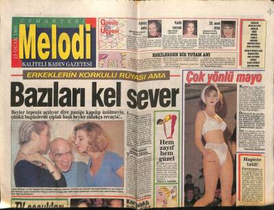 Sabah Gazetesi Melodi Eki 19 Ocak 1991 - Bazıları Kel Sever GZ63011 - 2