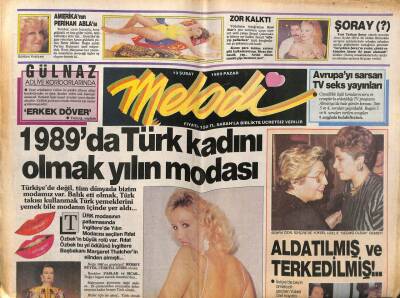 Sabah Gazetesi Melodi Eki 19 Şubat 1989 - 1989da Türk Kadını Olmak Yılın Modası GZ63371 - 1