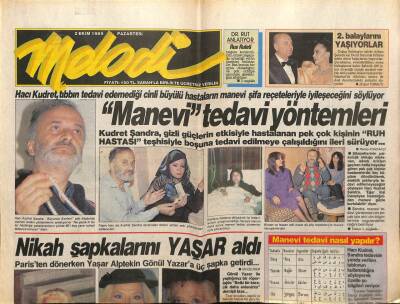 Sabah Gazetesi Melodi Eki 2 Ekim 1989 - Yaşar Alptekin Gönül Yazara 3 Şapka Getirdi GZ78226 - 1