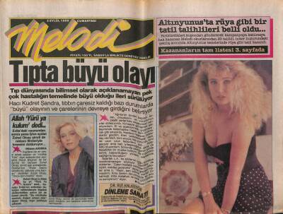 Sabah Gazetesi Melodi Eki 2 Eylül 1989 - Seda Sayan Kabareyi Çok Sevdim GZ78255 - 1