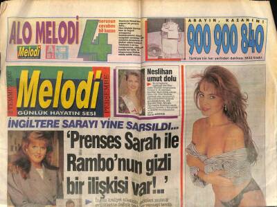 Sabah Gazetesi Melodi Eki 2 Temmuz 1992 - İngiltere Sarayı Yine Sarsıldı GZ75283 - 1