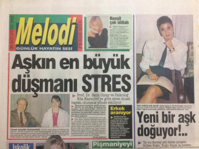 Sabah Gazetesi Melodi Eki 20 Ağustos 1992 - Aşkın En Büyük Düşmanı Stres,Yeni Bir Aşk Doğuyor GZ24691 - 1