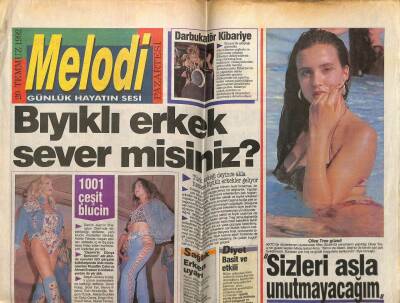 Sabah Gazetesi Melodi Eki 20 Temmuz 1992 - Bıyıklı Erkek Severmisiniz? GZ75462 - 1