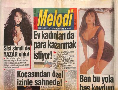 Sabah Gazetesi Melodi Eki 21 Ağustos 1992 - Seda Sayan Fırsat Bu Fırsat Deyip Bir Yandan Şarkı Söyledi Bir Yandan da Oynadı GZ93895 - 1