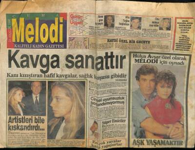 Sabah Gazetesi Melodi Eki 21 Aralık 1990 - Hülya Avşar,Tarık Tarcan.. Aşk Yaşamaktır GZ75264 - 1