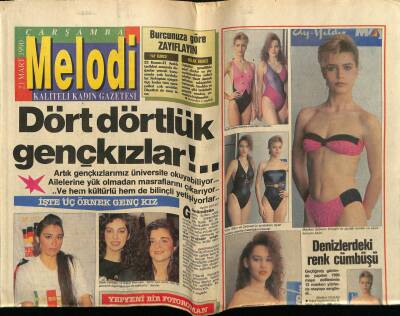 Sabah Gazetesi Melodi Eki 21 Mart 1990 - Selda Çalıkoğlu, Nilgün Balcıoğlu GZ75243 - 1
