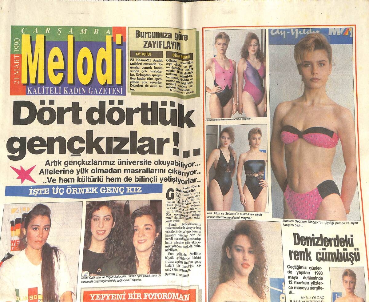 Sabah Gazetesi Melodi Eki 21 Mart 1990 - Seren Serengil Yalnızlık! - Nejat Uygur Ahmet Gülhan Büyük Ortaklık GZ142465 - 1