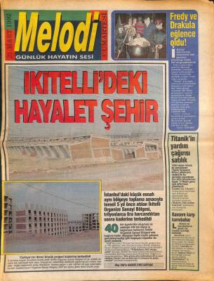 Sabah Gazetesi Melodi Eki 21 Mart 1992 - Titanikin Yardım Çağrısı Satılık - Kansere Karşı Karnıbahar GZ94253 - 1