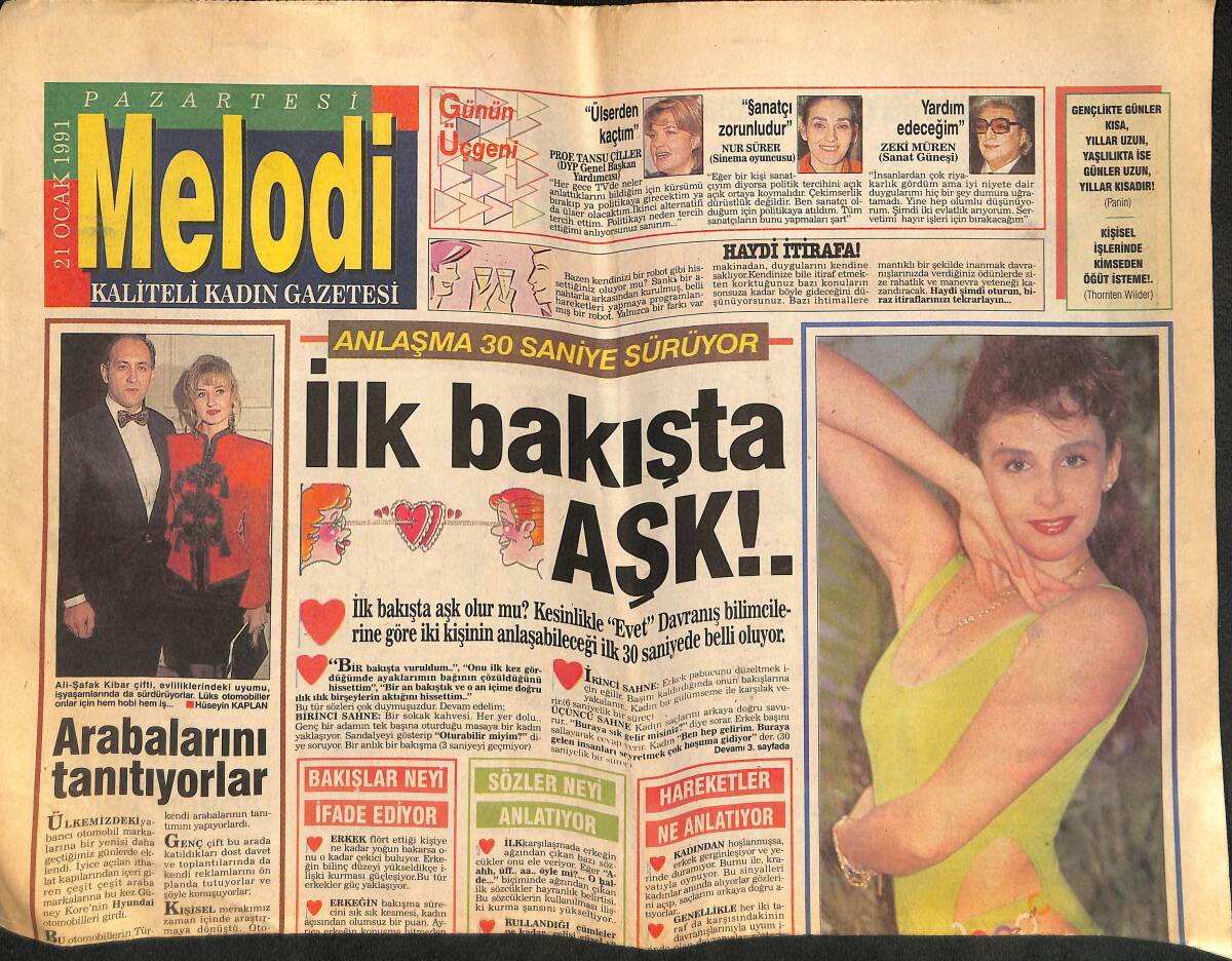 Sabah Gazetesi Melodi Eki 21 Ocak 1991 - '' Dallas '' Eski Günleri Arıyor GZ138128 - 1