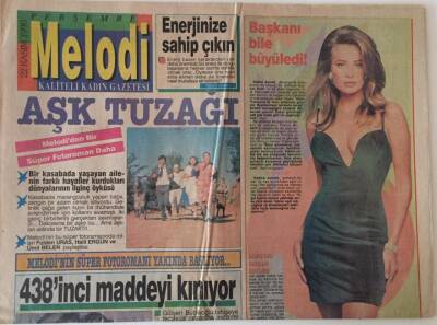 Sabah Gazetesi Melodi Eki 22 Kasım 1990 - Gülşen Bubikoğlu 438nci Maddeyi Kınıyor GZ22997 - 1