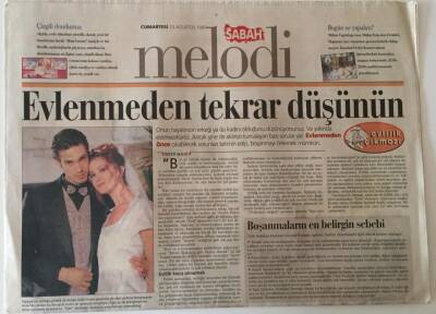Sabah Gazetesi Melodi Eki 23 Ağustos 1997 - Evlenmeden Tekrar Düşünün GZ22895 - 1