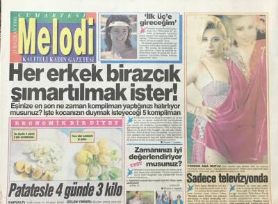 Sabah Gazetesi Melodi Eki 23 Haziran 1990 -Erkeklere De Doğum Kontrol Hapı -Patatesle 4 Günde 3 Kilo GZ30647 - 1