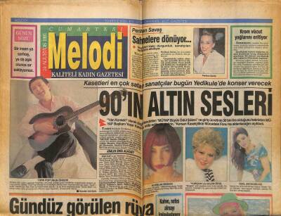 Sabah Gazetesi Melodi Eki 24 Ağustos 1991 - Perihan Savaş Sahnelere Dönüyor GZ75470 - 1