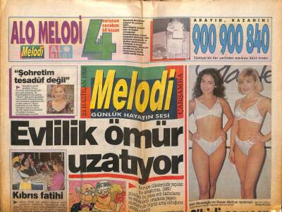 Sabah Gazetesi Melodi Eki 24 Haziran 1992 - Evlilik Ömür Uzatıyor GZ61982 - 2