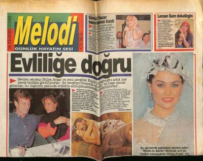 Sabah Gazetesi Melodi Eki 24 Temmuz 1992 - Hülya Avşar, Kaya Çilingiroğlu GZ75459 - 1