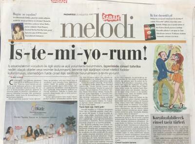 Sabah Gazetesi Melodi Eki 25 Ağustos 1997-Cinsel Tacizin Tanımı Ve İş Dünyasına Yansıması GZ36697 - 1