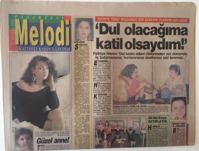 Sabah Gazetesi Melodi Eki 25 Aralık 1989 - Ahu Tuğba 5 Kez Evlenecek GZ20959 - 1