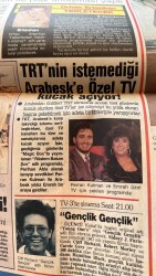 Sabah Gazetesi Melodi Eki 25 Ekim 1990 - Sezen Aksu Dışa Açılıyor - Perran Kutman Ve Emrah Özel TV İçin Çekilen Programda GZ127976 - 2
