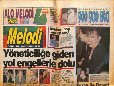 Sabah Gazetesi Melodi Eki 25 Haziran 1992 - Sezen İle Demet Sonunda Barıştı GZ61981 - 2