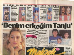 Sabah Gazetesi Melodi Eki 25 Şubat 1989 - Aysun Çolak,Benim Erkeğim Tanju Çolak GZ63369 - 1