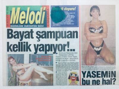 Sabah Gazetesi Melodi Eki 26 Ağustos 1992 - Bayat Şampuan Kellik Yapıyor GZ42835 - 1