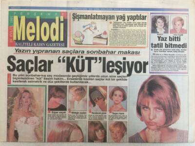 Sabah Gazetesi Melodi Eki - 26 Eylül 1991 - Saçlar Kütleşiyor, Hülya Avşarın Otel Keyfi GZ35103 - 1