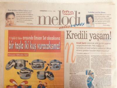 Sabah Gazetesi Melodi Eki 26 Eylül 1998 - Kredili Yaşam GZ38885 - 1