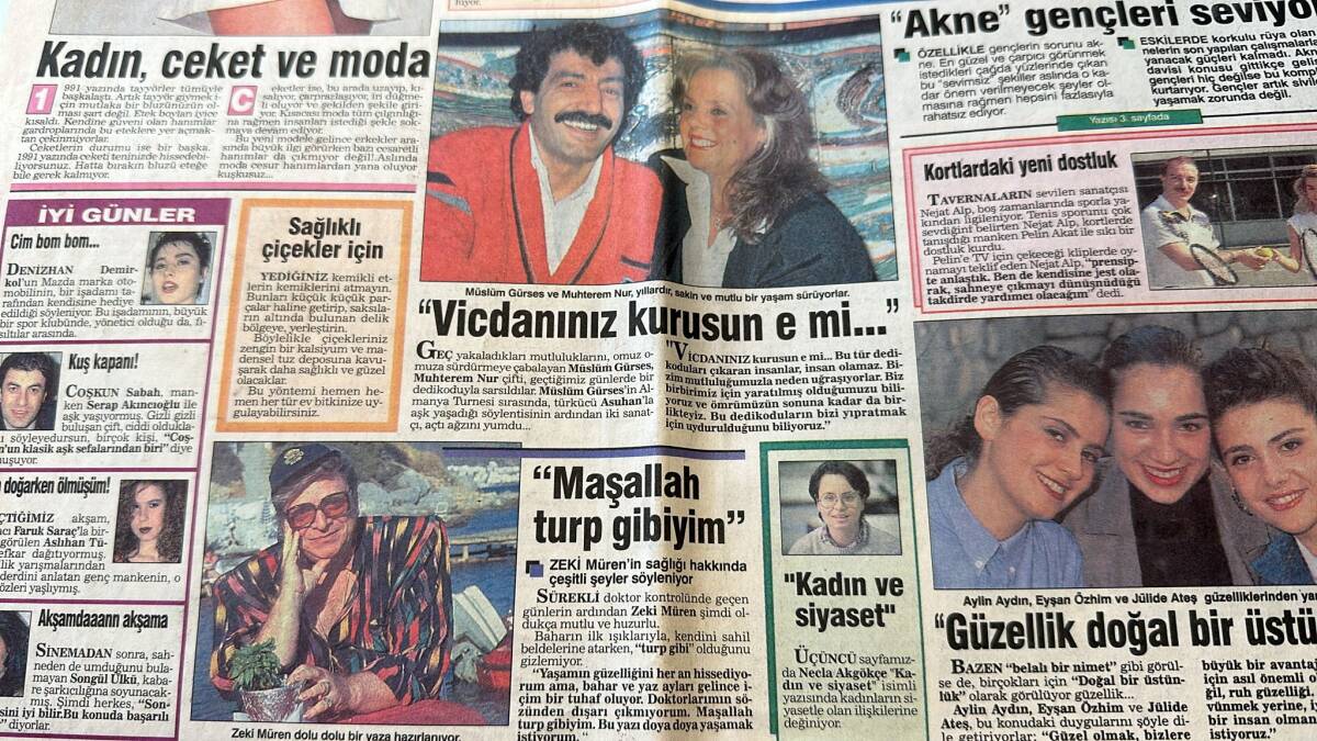 Sabah Gazetesi Melodi Eki 26 Nisan 1991 - Müslüm Gürses Ve Muhterem Nur , Mutlu Bir Yaşam Sürüyorlar - Zeki Müren '' Maşallah Turp Gibiyim '' GZ138121 - 2