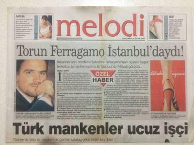 Sabah Gazetesi Melodi Eki 26 Ocak 2000 - Türk Mankenler Ucuz İşçi GZ50737 - 1