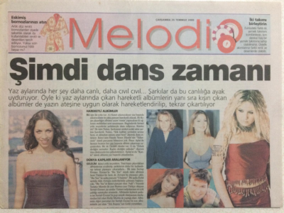 Sabah Gazetesi Melodi Eki 26 Temmuz 2000 - Şimdi Dans Zamanı GZ24684 - 1