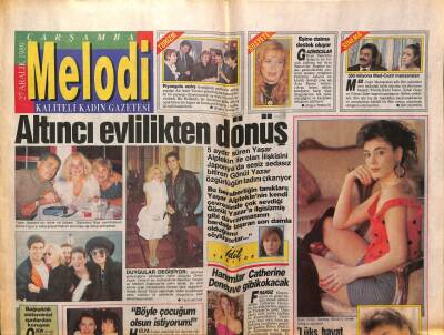 Sabah Gazetesi Melodi Eki 27 Aralık 1989 - Gönül Yazar Altıncı Evlilikten Döndü GZ61986 - 2