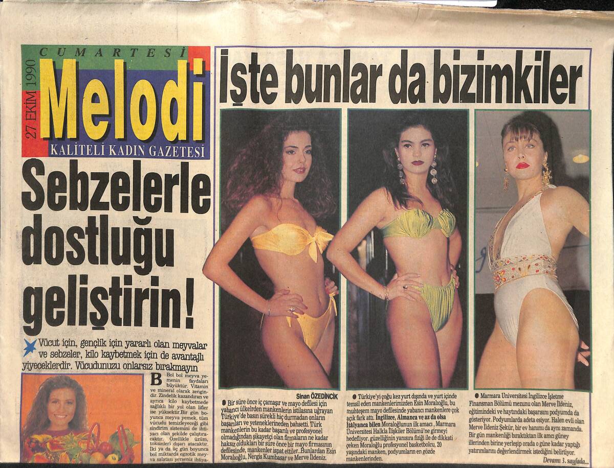 Sabah Gazetesi Melodi Eki 27 Ekim 1990 - Seda Sayan Sahneyi Bıraktı GZ138180 - 1